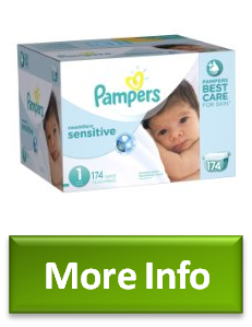 Pampers Swaddlers Sensitive Diapers Size 1 Economy Pack Plus 174 Count Elements